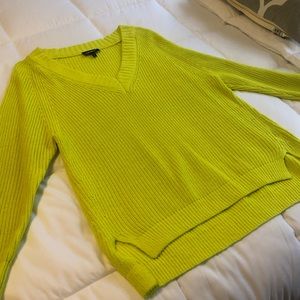 Lime green express sweater